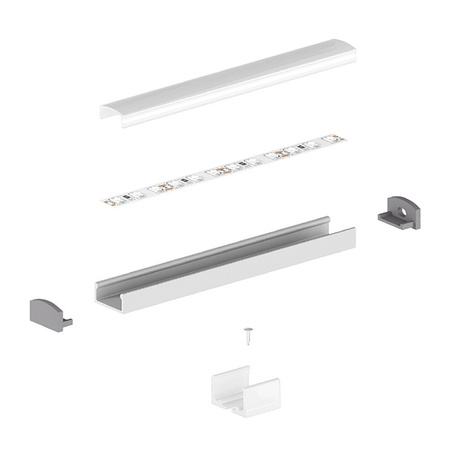 Profil LED P4-1 100cm szer. 15mm | do osłonek C1/C4/C11/C13 | surowe alu
