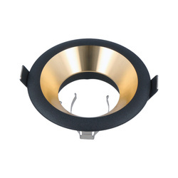 Oczko sufitowe oprawa okrągła ruchoma piaskowana 94mm | czarny złoty