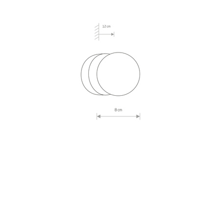 Kinkiet łazienkowy BRAZOS minimalistyczna kula śr,10cm | czarny