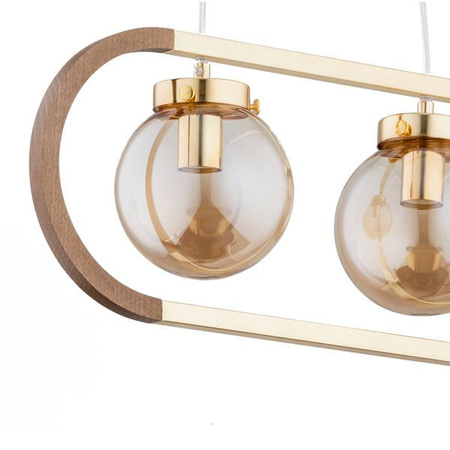 Lampa wisząca ALFA RINO DREWNIANA 3xE14 15cm | 62147