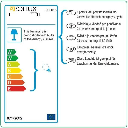 Plafon Sollux ORBIS 1 Czarny 12W LED, SL.0016