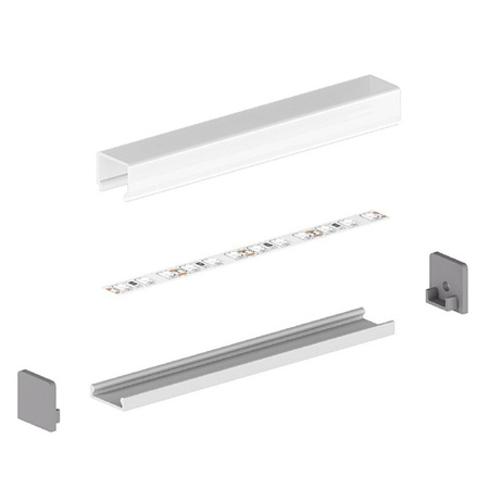 Profil LED P4-3 100cm szer. 13mm | do osłonek C1/C11 | srebrny