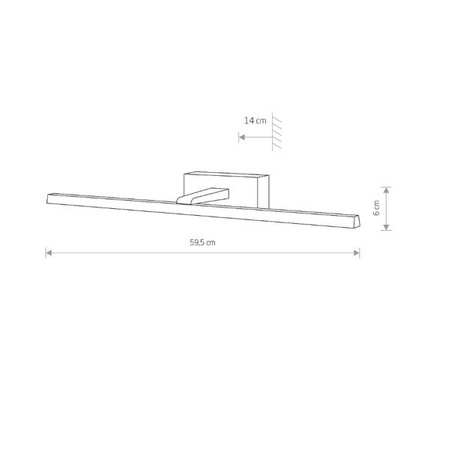 Kinkiet VAN GOGH LED S 45,5 cm 9W barwa ciepła 3000K | chrom 10289