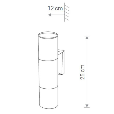 Lampa ścienna kinkiet zewnętrzny EXE II IP54 | czarny 8330