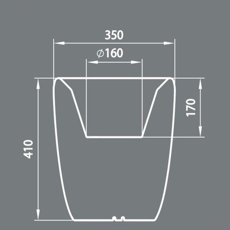 Ozdobna świecąca donica FLOWERPOT S 41cm