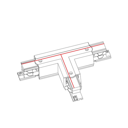 Łącznik T CTLS POWER T CONNECTOR RIGHT-2 BLACK (T-R2) prawy czarny 8704