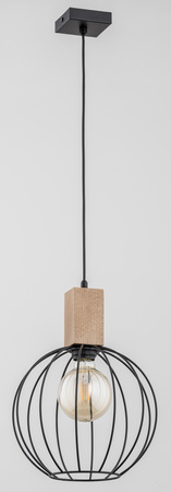 Lampa wisząca ALFA ARIZAN DREWNIANA 1xE27 25cm | 27801