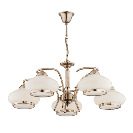 Żyrandol ALFA LANIA ZŁOTA 5xE27 59cm | 28305
