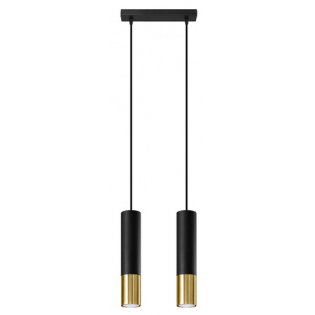 Lampa wisząca LOOPEZ 2 SL.0953 czarny/złoty 2xGU10