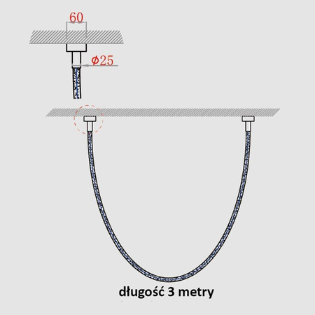 Wąż świetlny Rope Light 3 m LED | Barwa Ciepła