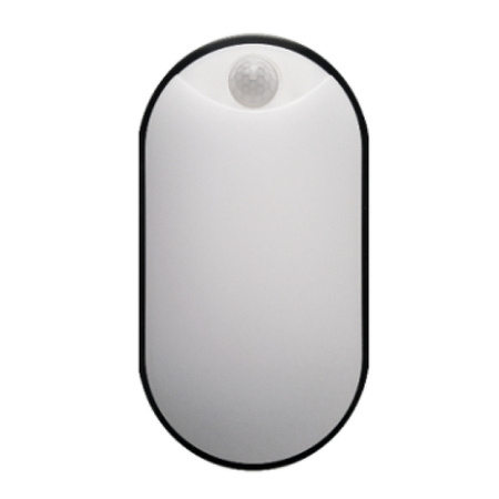 Lampa ścienna LED DITA OVAL 14W IP54 IK10 czujnik ruchu PIR | czarny