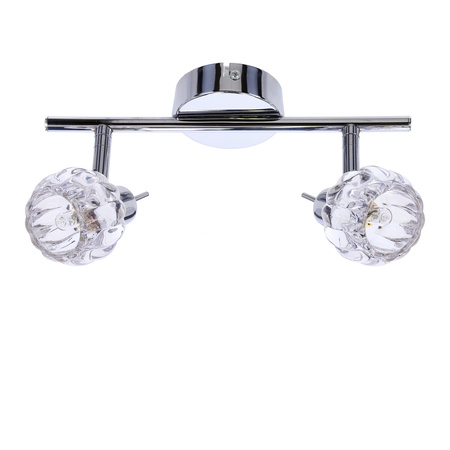 Nowoczesna lampa sufitowa/ścienna BOMBOLA listwa 92-70296 chrom 2xG9