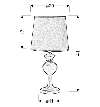 Lampa stołowa/nocna BERKANE 41-11756 fioletowa 1x40W E14