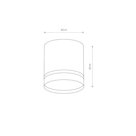 Lampa sufitowa CRES BL CG szer. 8,5cm GX53 | czarny 10480