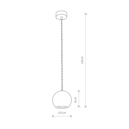 Betonowa lampa GEOMETRIC kulka 10cm 9696