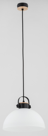 Lampa wisząca ALFA BOLO DREWNIANA 1xE27 30cm | 60605