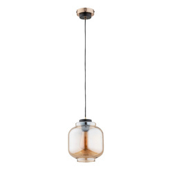 Lampa wisząca do salonu LATOR E27 wys. 67cm | bursztyn