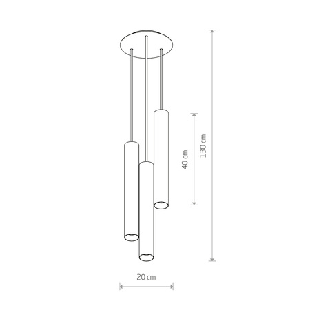 Lampa nad stół EYE BLACK III L 8917