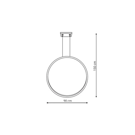Lampa wisząca MIRROR, duża, biała, 50W LED, barwa ciepła 3000K, IP44