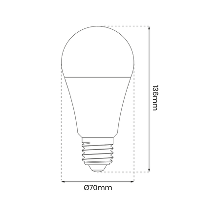 Wielokolorowa żarówka LED sterowana Wi-FI A70 11W E27 Smart Tuya RGB+CCT+DIM