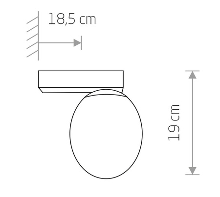 Lampa ścienna do łazienki ICE EGG C G9 25W wys. 19cm | czarny 8132