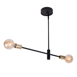 Lampa sufitowa ONYX 2 CZARNY/ZŁOTY w nowoczesnym stylu