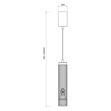 VERTICAL BLACK LAMPA WISZĄCA 1xGU10