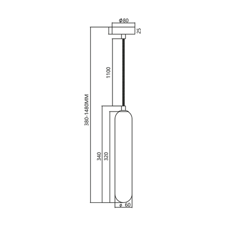 Lampa wisząca PAX GOLD 1xG9