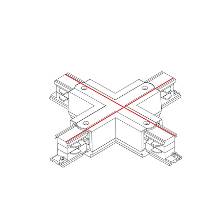 Łącznik X systemu natynkowego CTLS POWER X CONNECTOR łącznik krzyżowy biały 8701