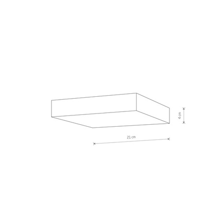 Plafon LID SQUARE LED 20cm 35W barwa ciepła 3000K | biały 10422