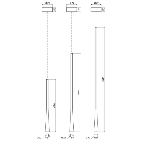 Lampa wisząca nowoczesna sopel ARTA 7W ciepła 3000K biały śr. 3,2cm