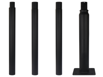 Składany maszt pod latarnię latarnia słup oświetleniowy składany 4m czarny PRIME