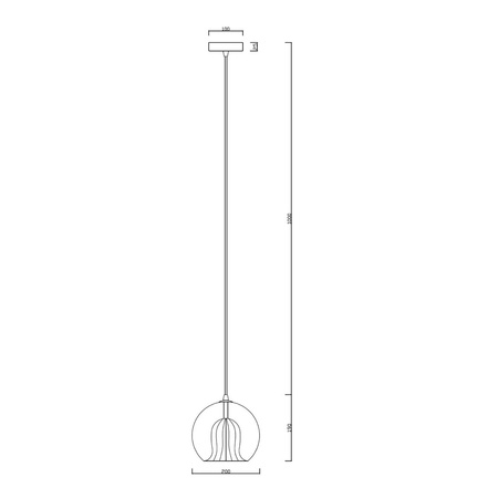 Lampa wisząca Arette 1, złoty/transparentny, 1x40W E27