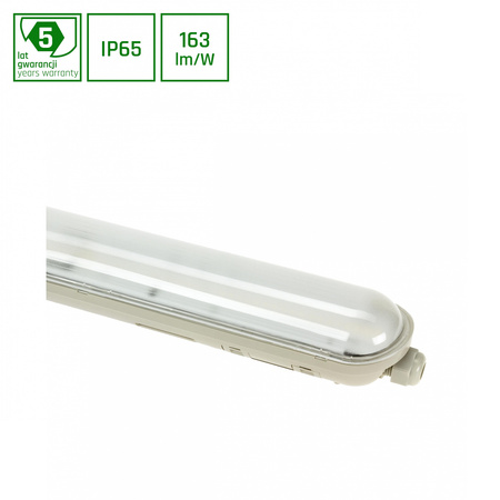 Liniowa oprawa hermetyczna LIMEA GIGANT IK09 IP65 20W 4000K dł. 60 cm  | szary