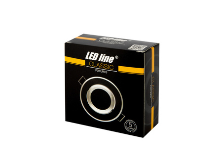 Oprawa halogenowa sufitowa okrągła ruchoma, aluminium - czarna szczotkowana