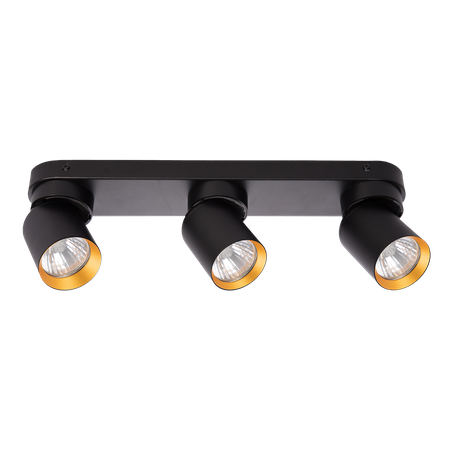 Lampa Sufitowa Andy 3xGU10 Czarny + Złoty