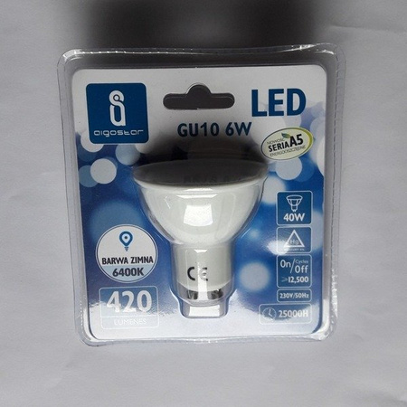 LED GU10 6W A5 Zimna