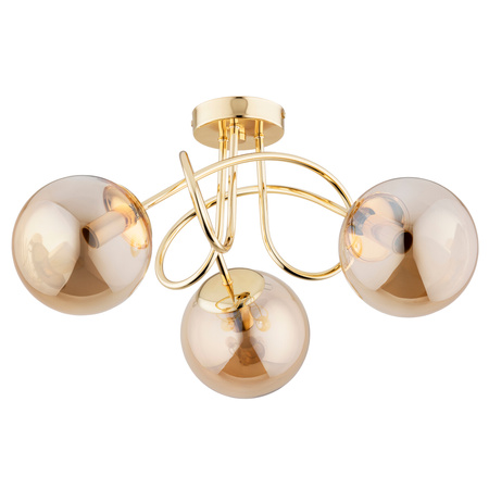 Lampa sufitowa ALFA BANKO ZŁOTA 3xE14 50cm | 62365
