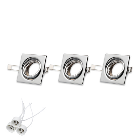 Cristaldream Zestaw Downlightów 3xGU10 Max.50W Chrom Metal 23050328