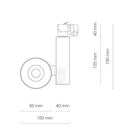 Oprawa oświetleniowa CTLS NEA LED BLACK 20W, 3000K