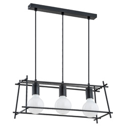 Minimalistyczna lampa NETI MORO 3x E27 wys. 90cm | czarny