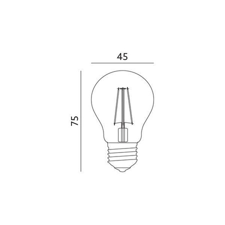 Żarówka ozdobna FILAMENT LED E27 4W ciepła 3000K G45 kulka