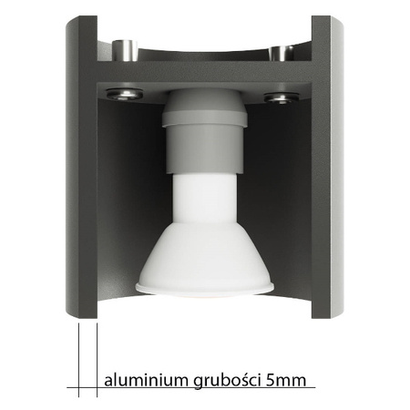 Lampa wisząca Sollux ORBIS 1 aluminium biały 12W LED, SL.0053