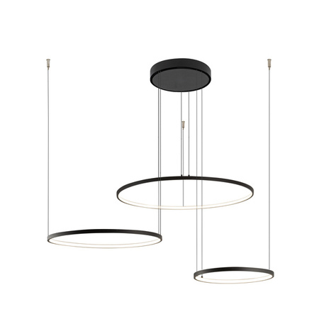 Lampa wisząca CIRCOLO LED szer. 125cm 45W barwa ciepła 3000K | czarny 