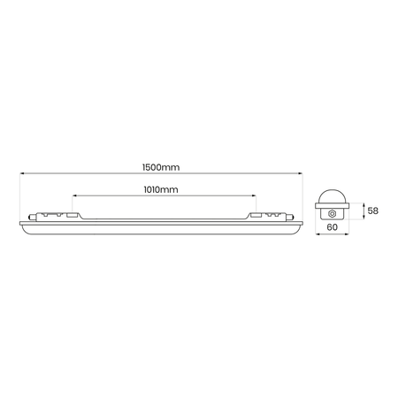 Oprawa Hermetyczna Led Gin 48W 150cm 5200lm 4000K IP65