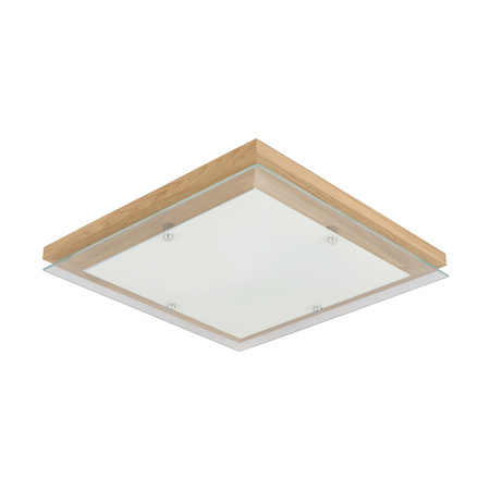 Lampa sufitowa Finn w zestawie 1xLED Zintegrowany 2100lm 2700K 24W Dąb Olejowany/Chrom Metal/Biało-Przezroczyste Szkło 4024074