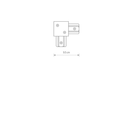 Łącznik kątowy PROFILE RECESSED L-CONNECTOR BLACK 8971