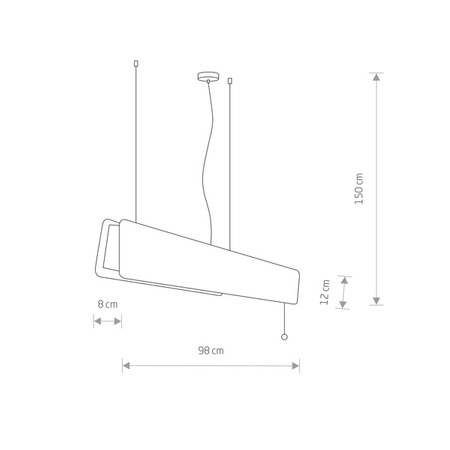 Lampa wisząca OSLO LED 98cm 16W barwa ciepła 3000K | brązowy 7520