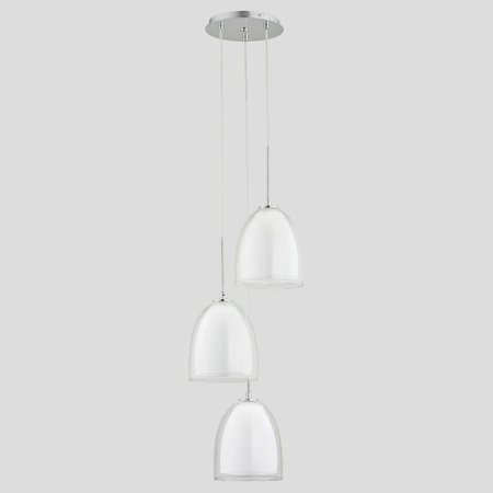 Lampa wisząca RONDA chrom/transparentny śr. 34cm