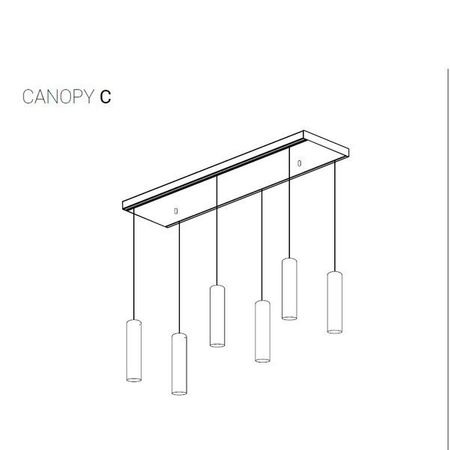 Puszka montażowa CAMELEON CANOPY C 1200 white biała 120cm